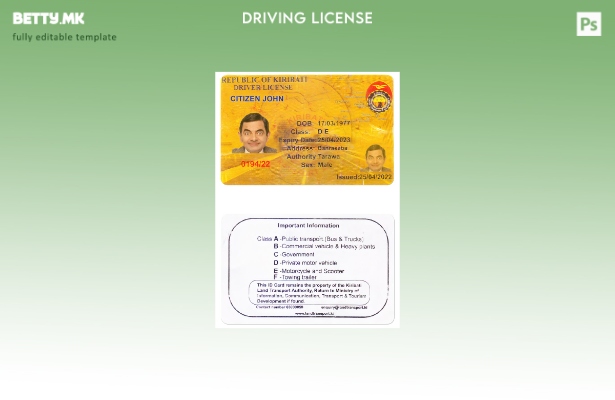 Модерен стил на Кирибати DL шаблон